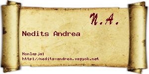 Nedits Andrea névjegykártya